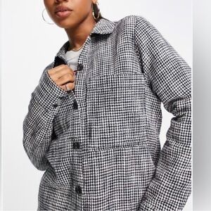 Abercrombie & Fitch Tweed Houndstooth Button Up Shirt